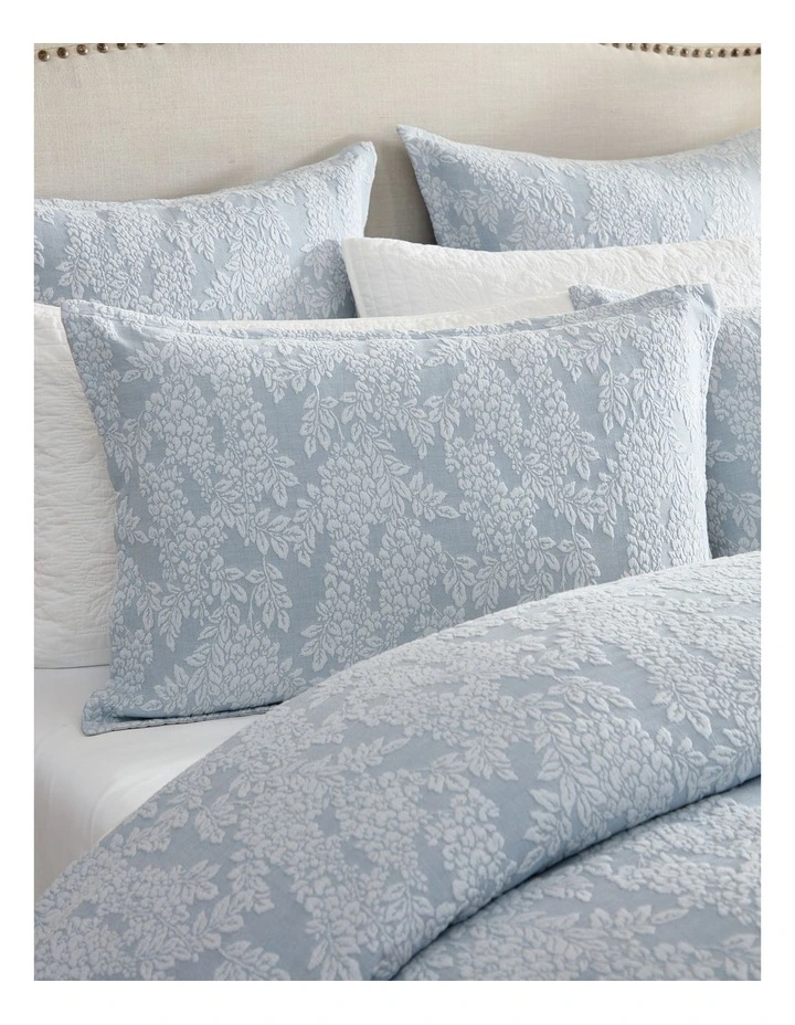 Garden Veil Quilt Cover Set in Chambray image 4