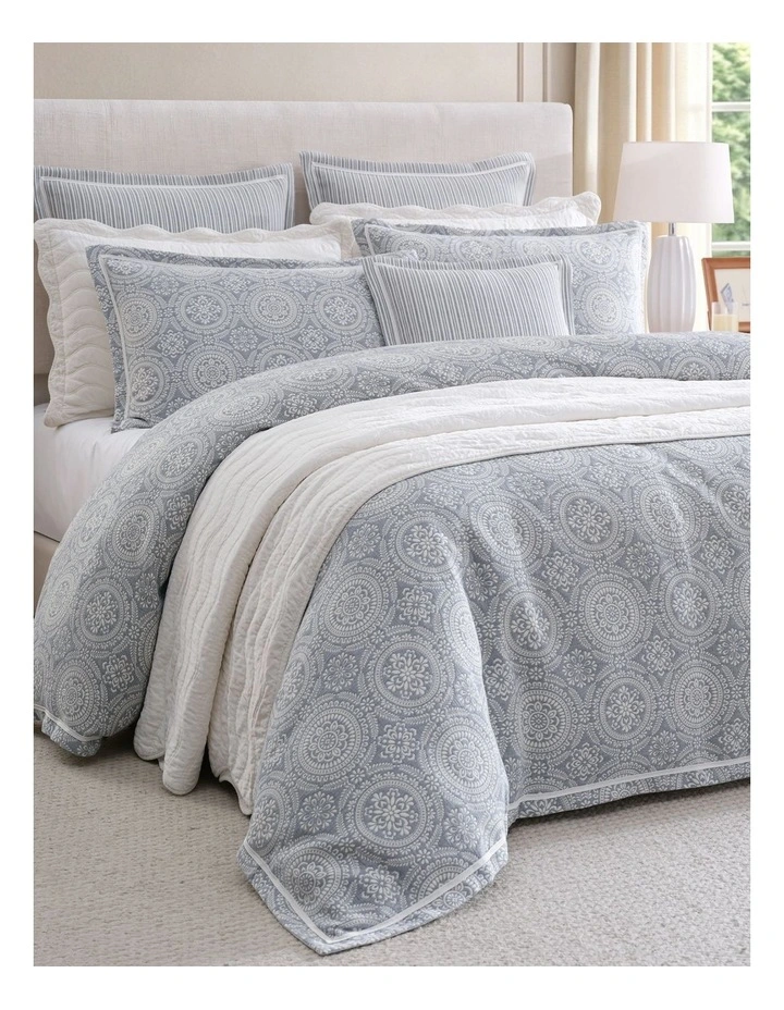 Eternity Quilt Cover Set in Petrol image 2