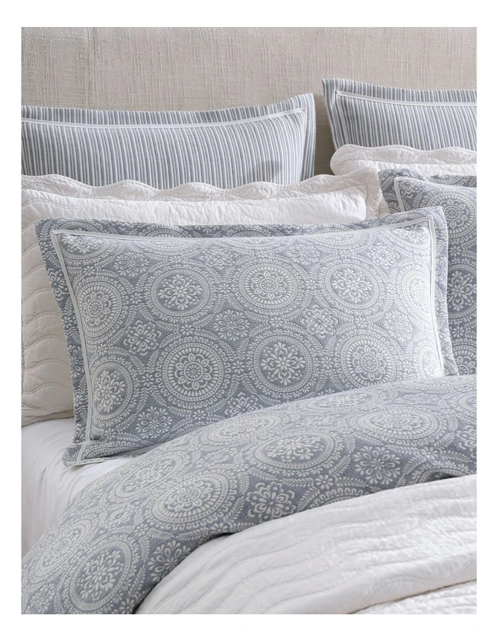 Eternity Quilt Cover Set in Petrol image 3