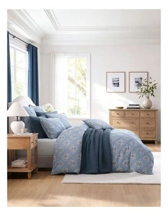 Stephanie Quilt Cover Set in Chambray