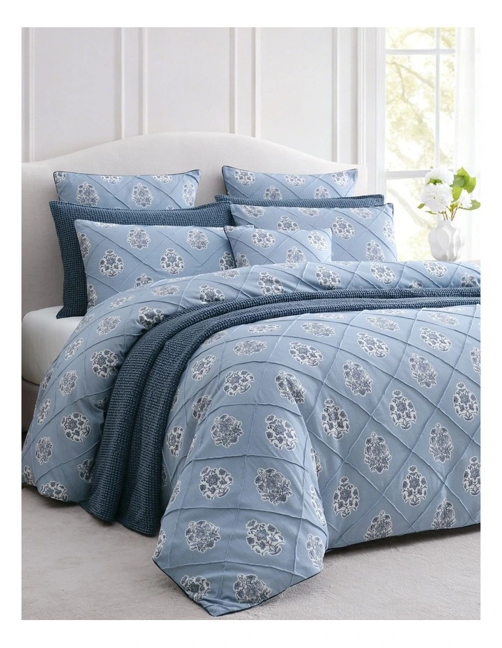 Stephanie Quilt Cover Set in Chambray image 2