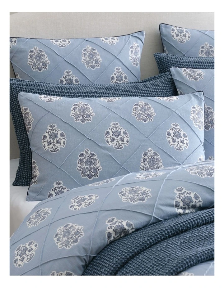 Stephanie Quilt Cover Set in Chambray image 3