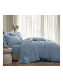 Bamboo Linen Quilt Cover Set in in Chambray