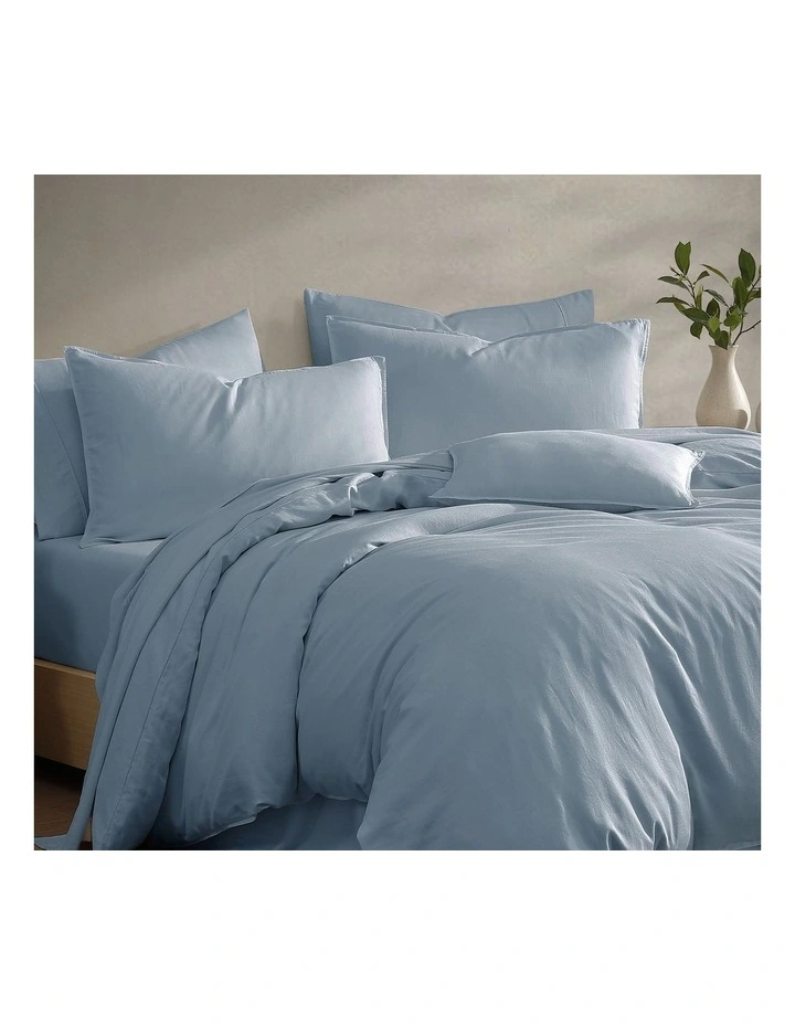 Bamboo Linen Quilt Cover Set in in Chambray image 2