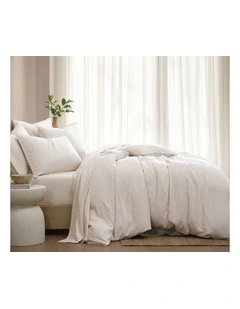 Bamboo Linen Quilt Cover Set in in Taupe