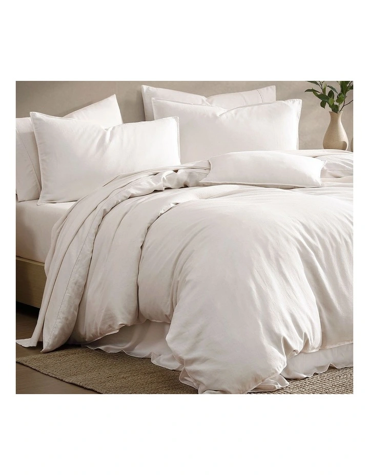 Bamboo Linen Quilt Cover Set in in Taupe image 2