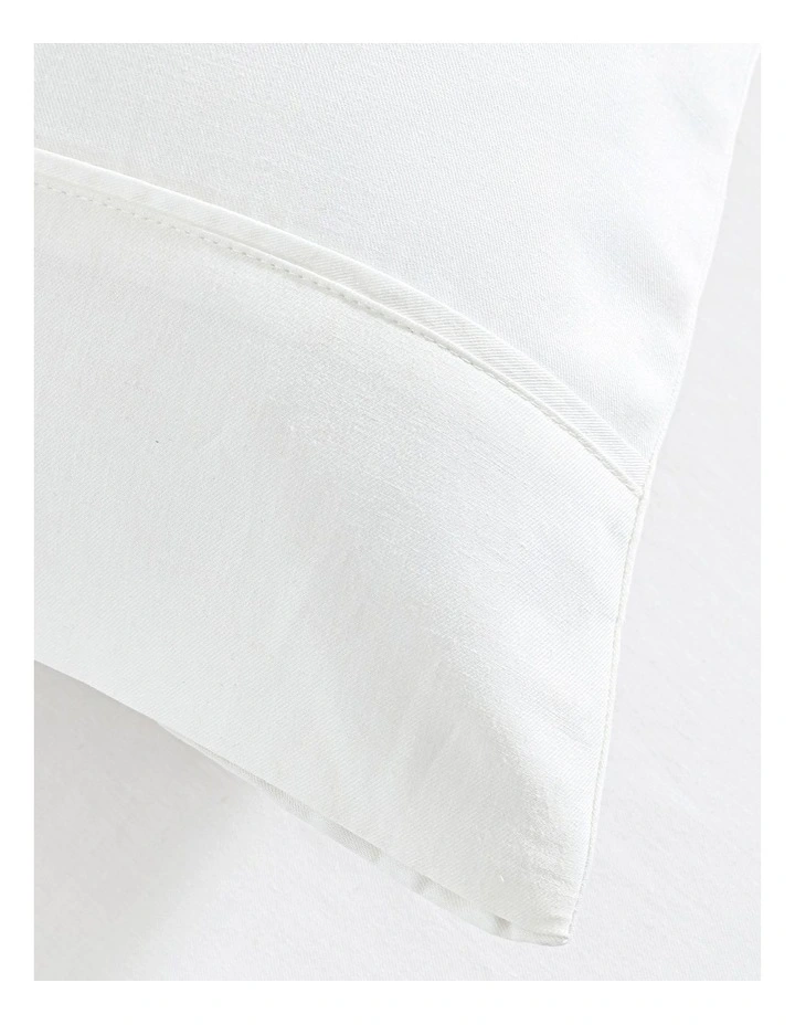 Bamboo Linen Sheet Set in White image 3