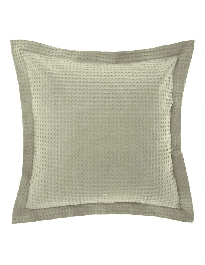 Deluxe Waffle Quilt Cover Set in Eucalyptus image 3