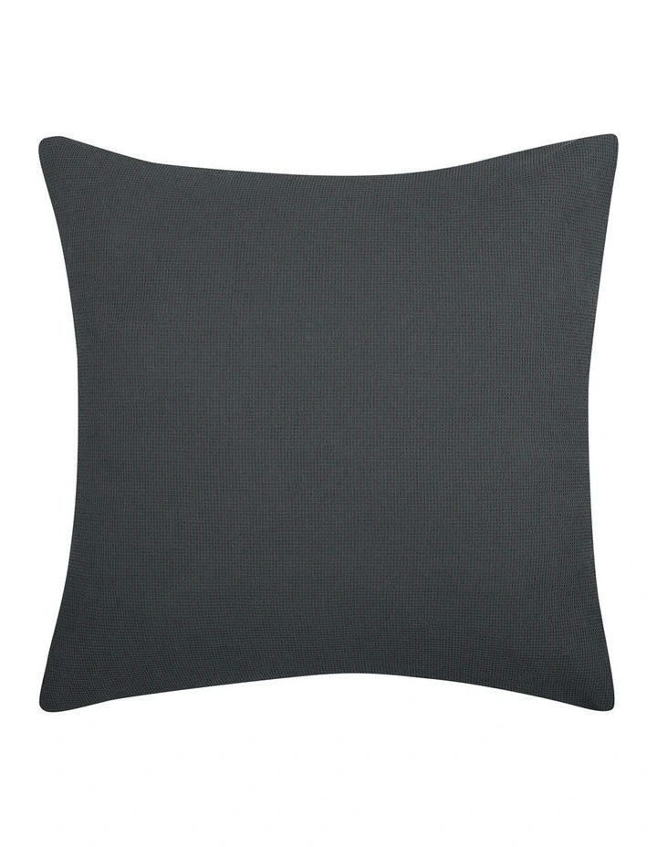 Micro Waffle Quilt Cover Set in Charcoal image 3