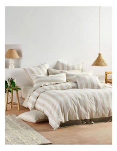Vintage Stripe Quilt Cover Set in Natural