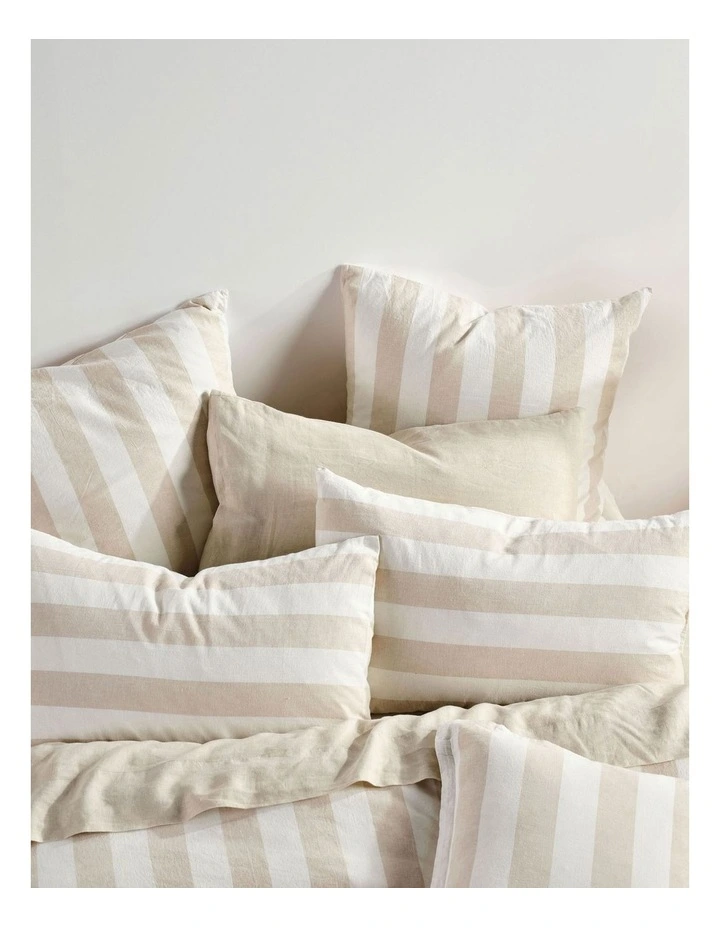 Vintage Stripe Quilt Cover Set in Natural image 4