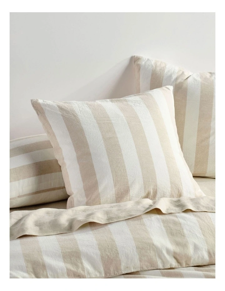 Vintage Stripe Quilt Cover Set in Natural image 6