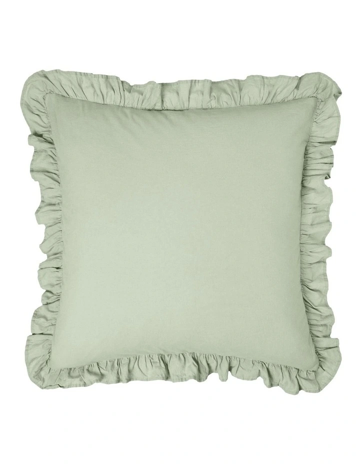 Vintage Ruffle Quilt Cover Set in Seaglass image 5