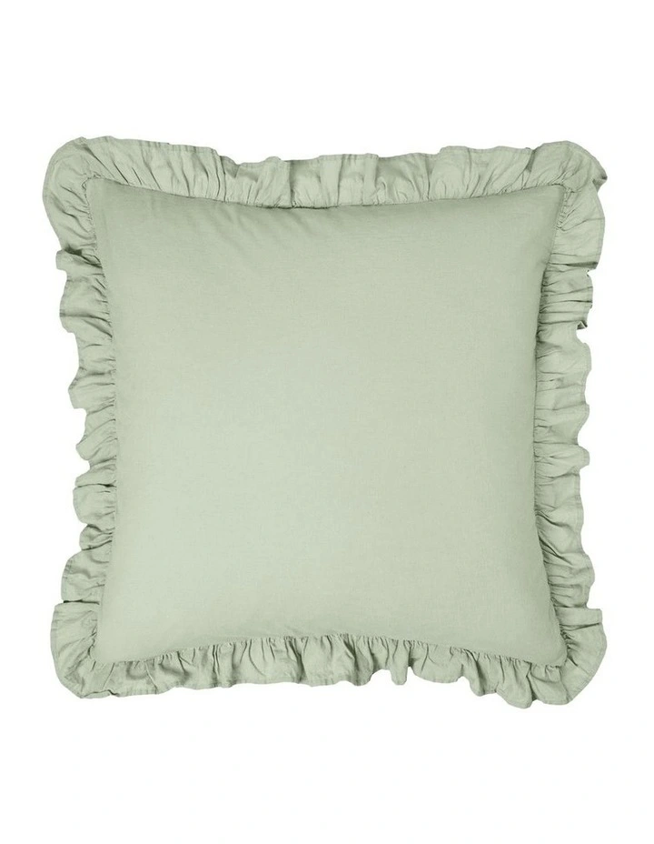 Vintage Ruffle Quilt Cover Set in Seaglass image 5