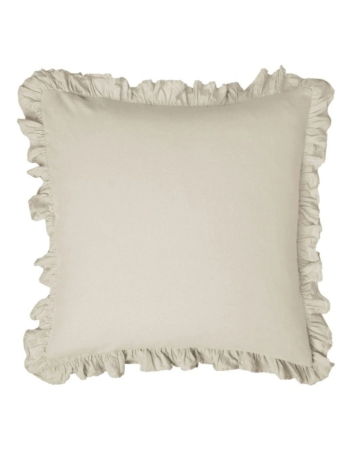 Vintage Ruffle Quilt Cover Set in Natural image 5