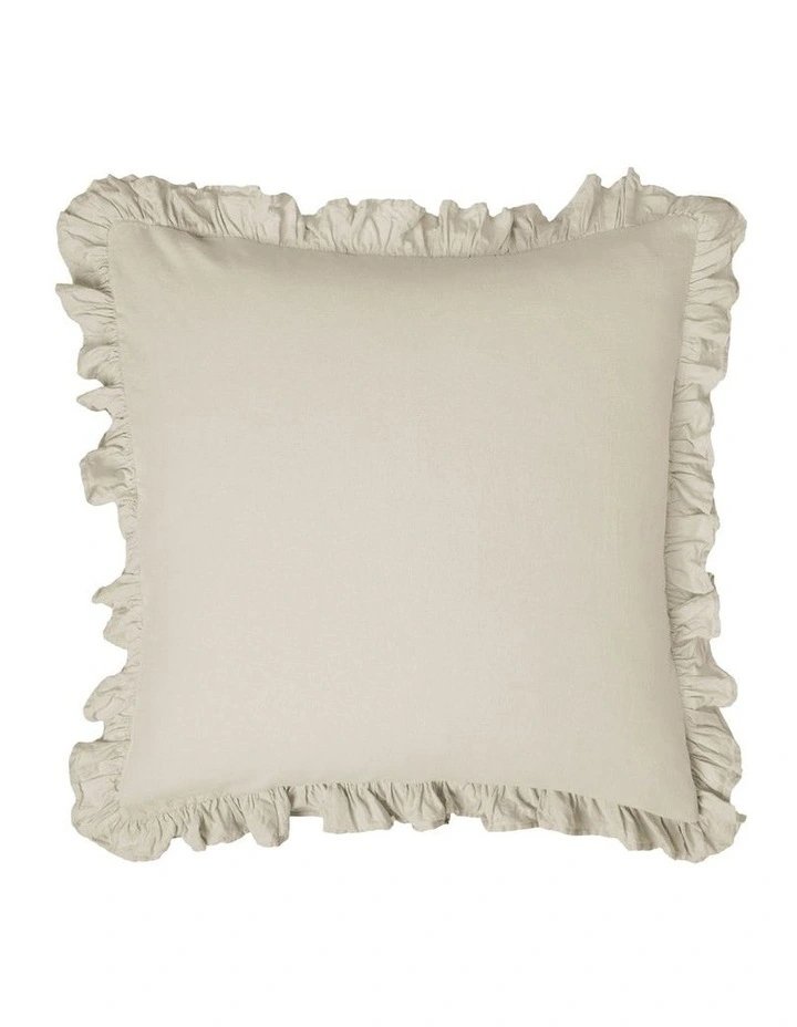 Vintage Ruffle Quilt Cover Set in Natural image 5