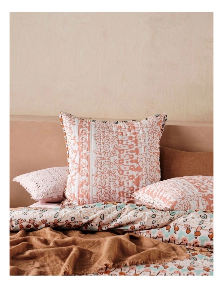 Cassis Quilt Cover Set in Coral image 6