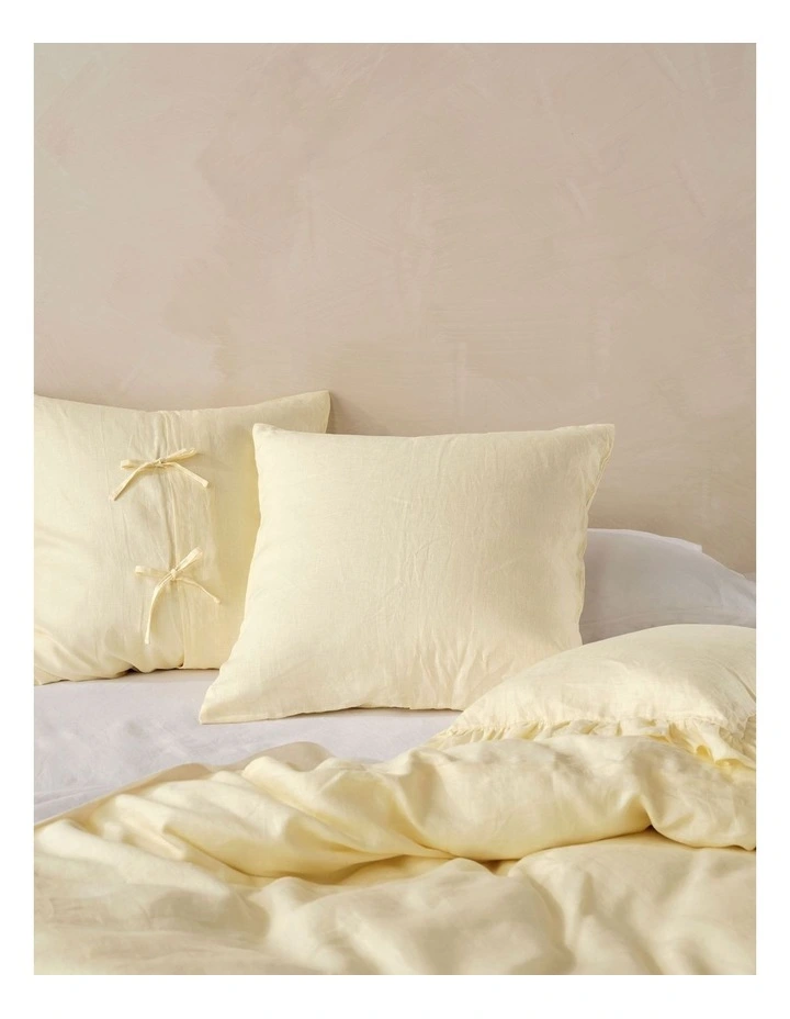 Nimes Quilt Cover Set in Lemon image 6