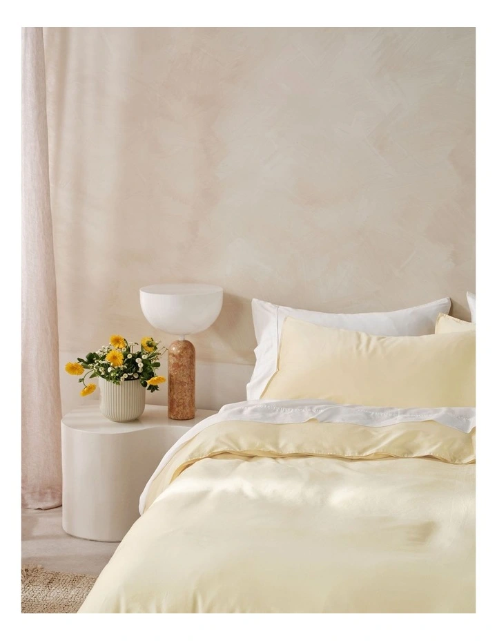 Surf Wash Quilt Cover Set In Butter image 2