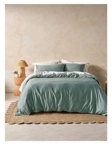 Surf Wash Quilt Cover Set In Seafoam