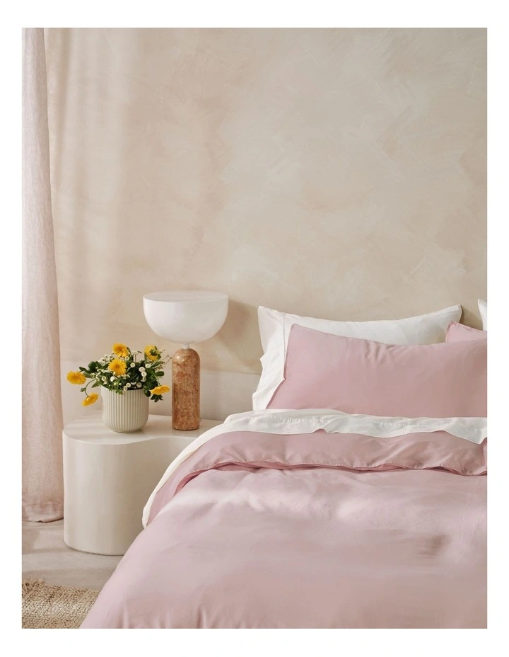 Surf Wash Quilt Cover Set In Dusty Rose image 2