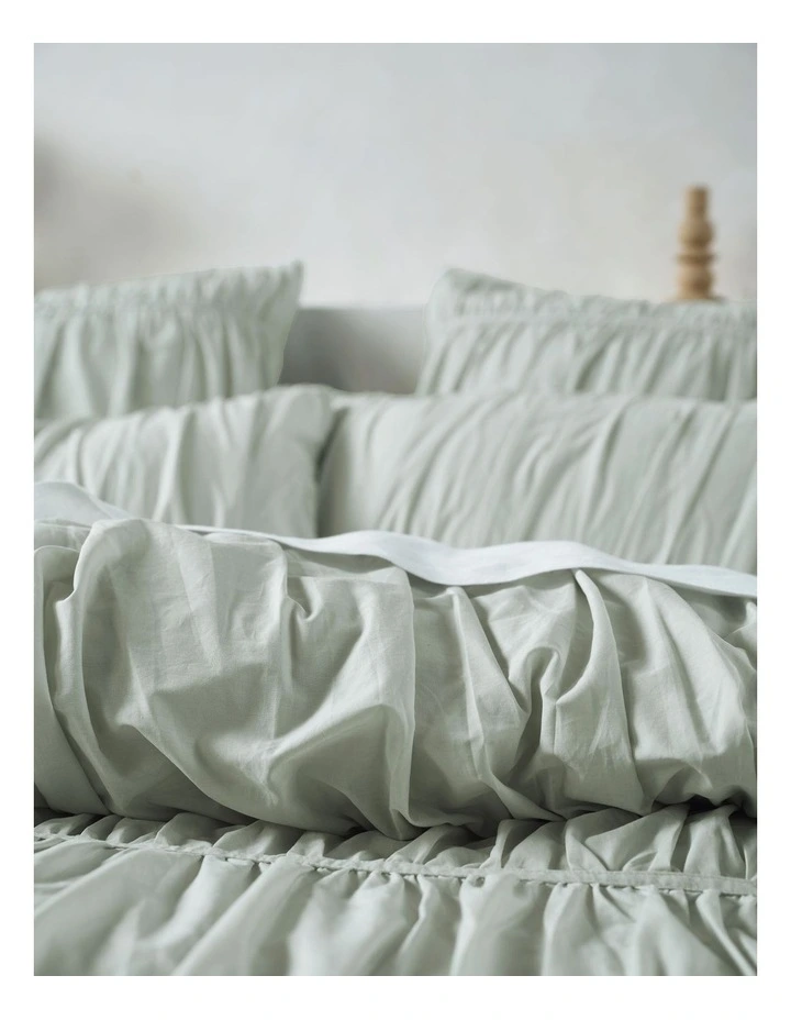 Layla Quilt Cover Set in Seafoam image 3