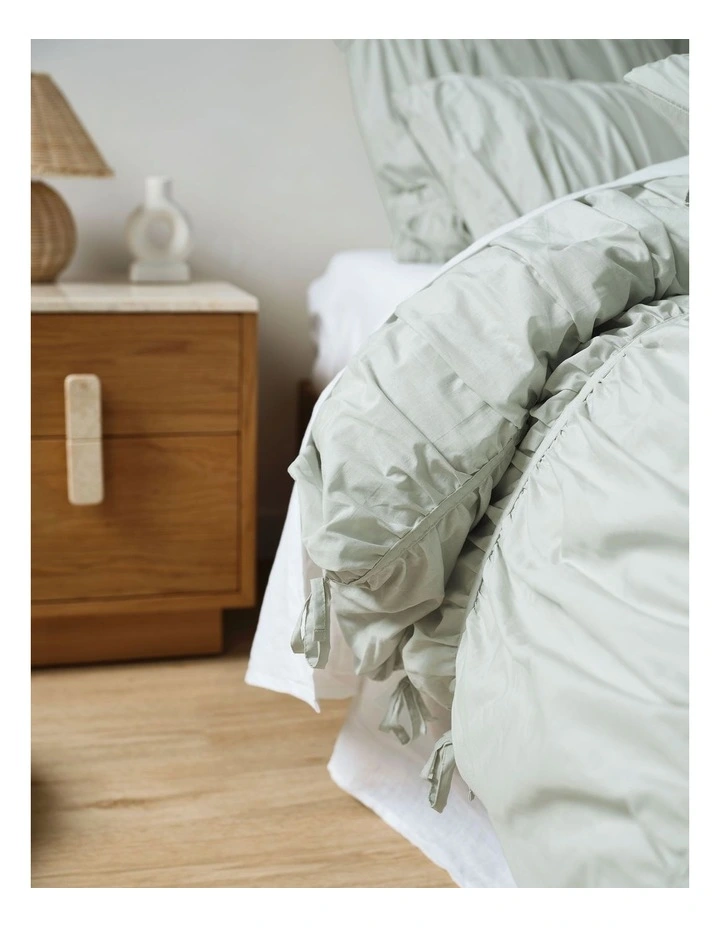 Layla Quilt Cover Set in Seafoam image 4