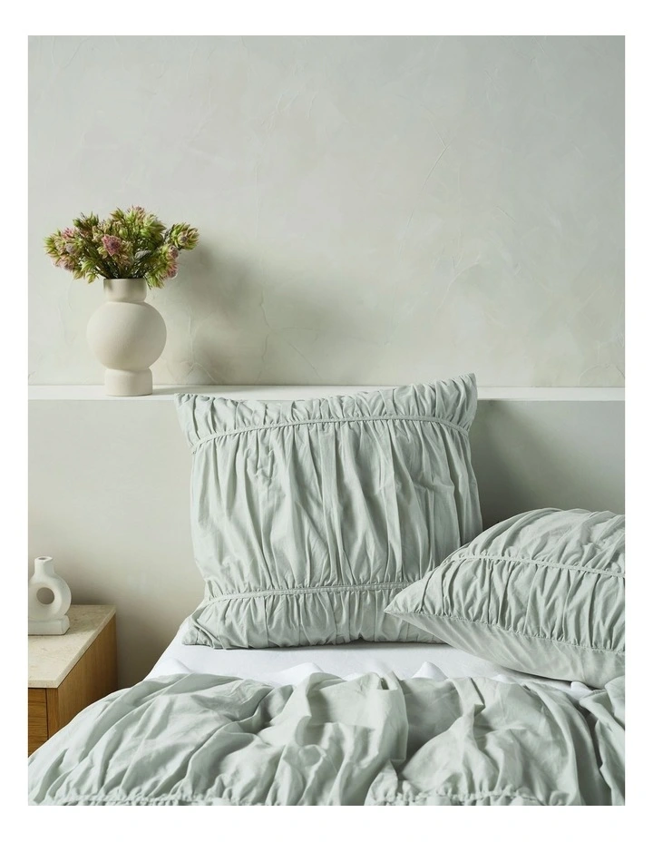 Layla Quilt Cover Set in Seafoam image 6