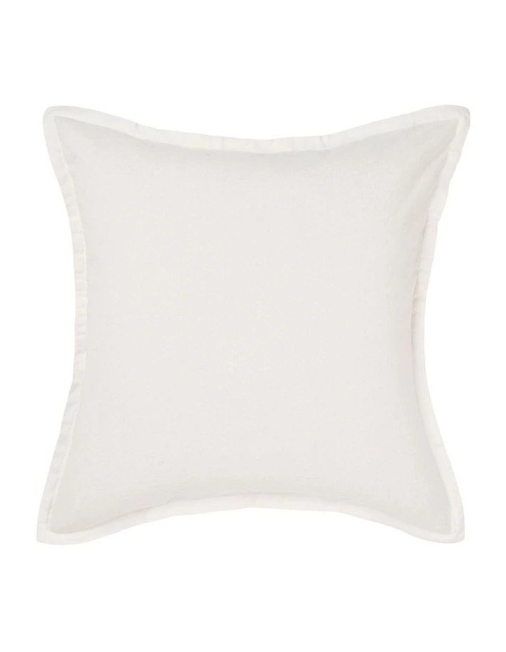 Connie Cotton Linen Quilt Cover Set In White image 3