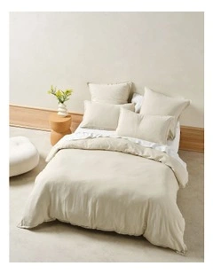 Connie Quilt Cover Set in Natural