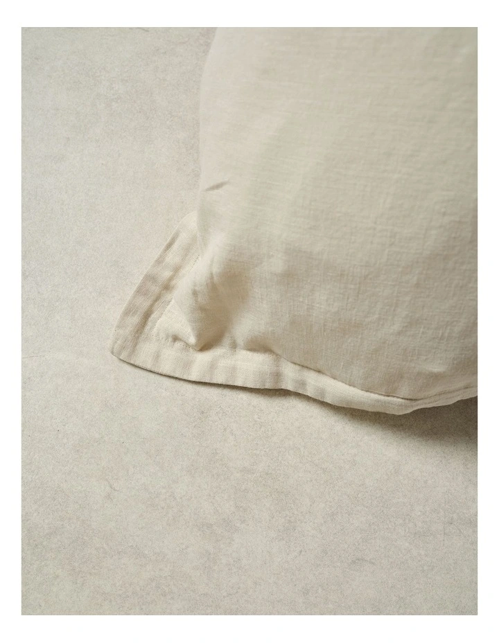 Connie Cotton Linen Quilt Cover Set In Natural image 2