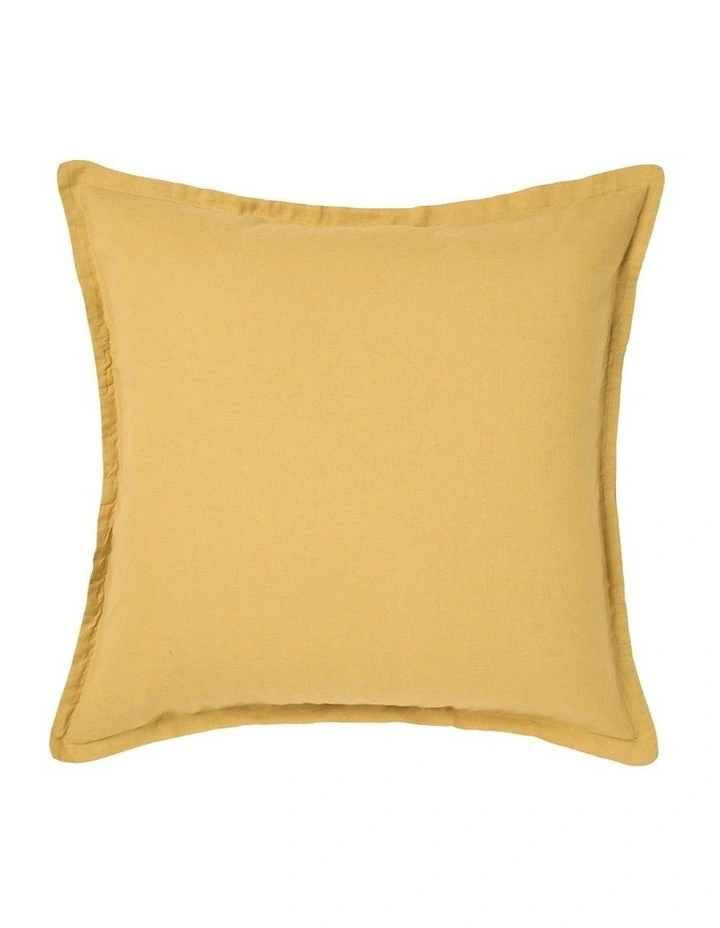 Connie Cotton Linen Quilt Cover Set In Saffron image 4