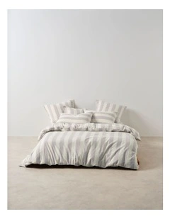Vintage Stripe Quilt Cover Set in Lavender