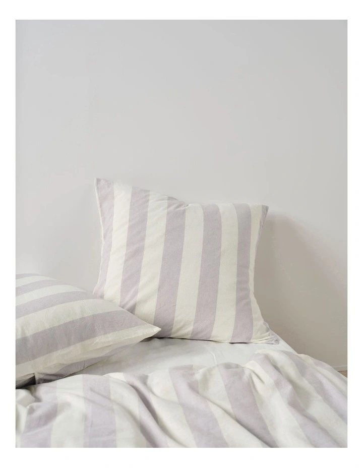 Vintage Stripe Quilt Cover Set in Lavender image 4