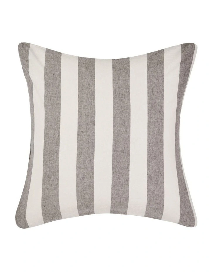 Vintage Stripe Quilt Cover Set in Steel image 3