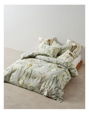 Linen House Eppalock Quilt Cover Set in Seafoam