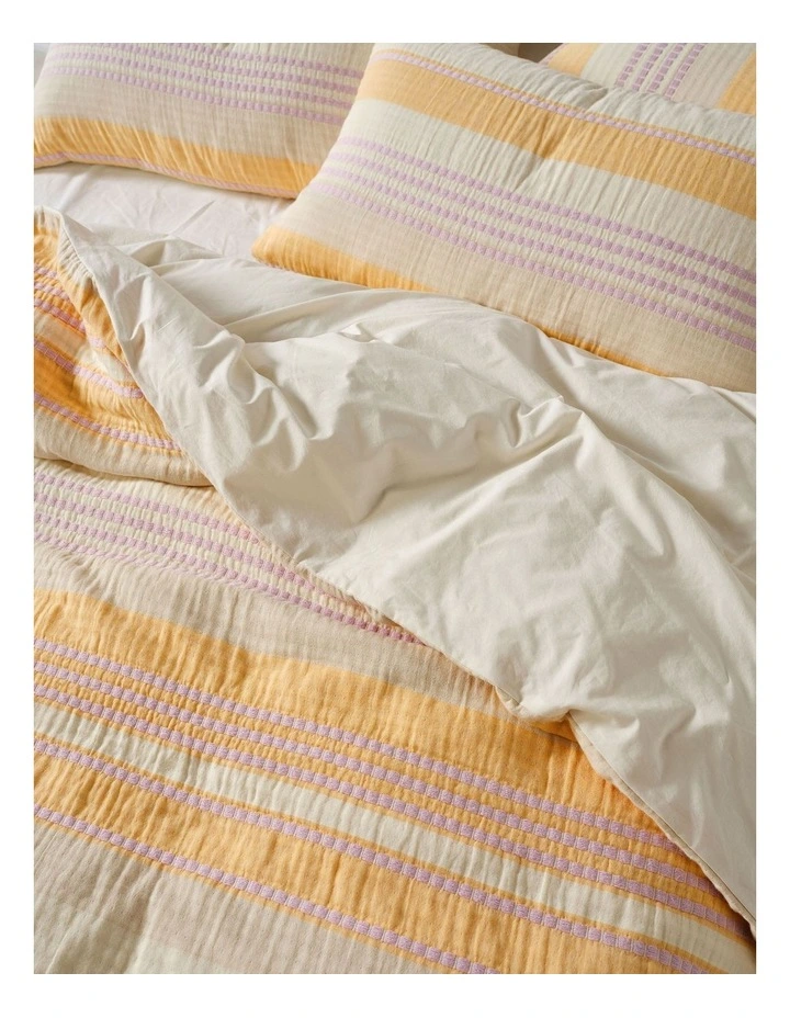Campbell Quilt Cover Set in Mango image 3