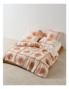 Tangier Quilt Cover Set in Clay