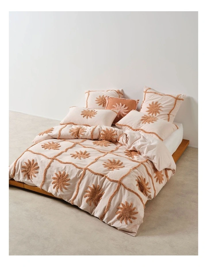 Tangier Quilt Cover Set in Clay image 1