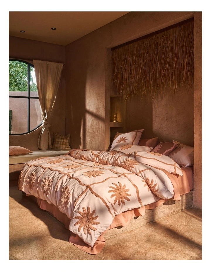 Tangier Quilt Cover Set in Clay image 6