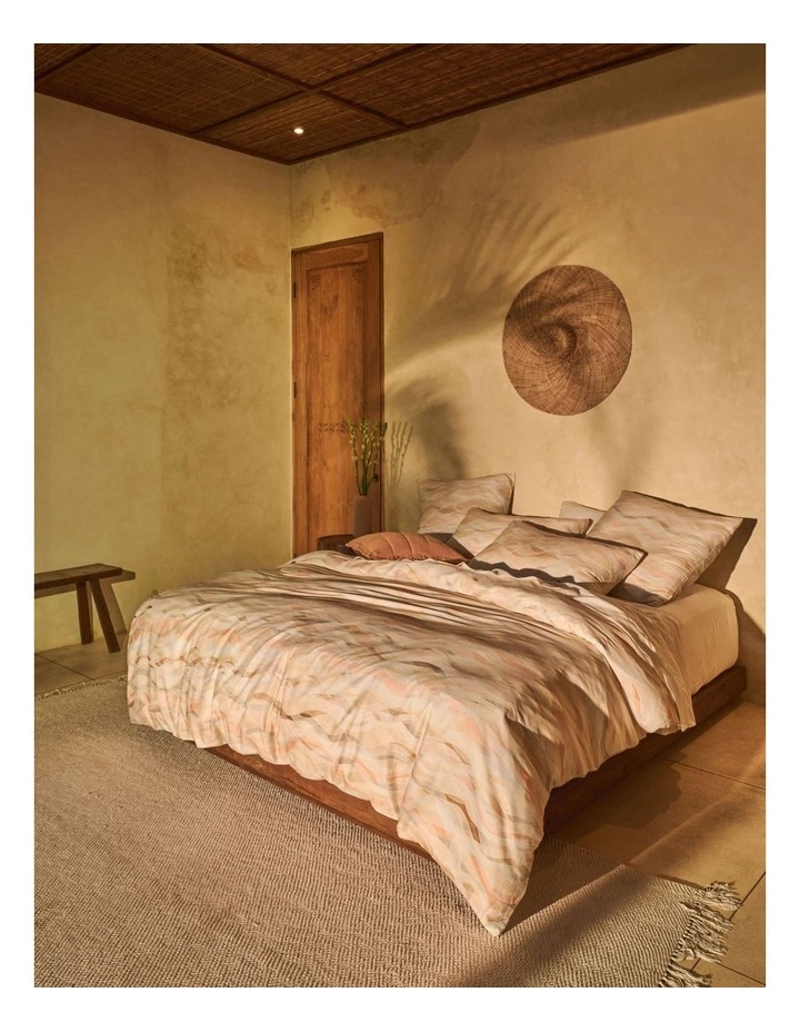 Linen House Currumbin Quilt Cover Set in Peach image 2