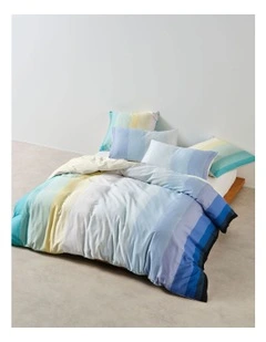 Sunrise Stripe Quilt Cover Set in Clearwater