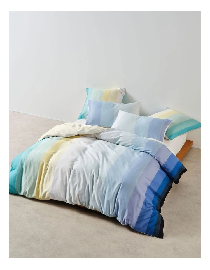 Sunrise Stripe Quilt Cover Set in Clearwater image 1