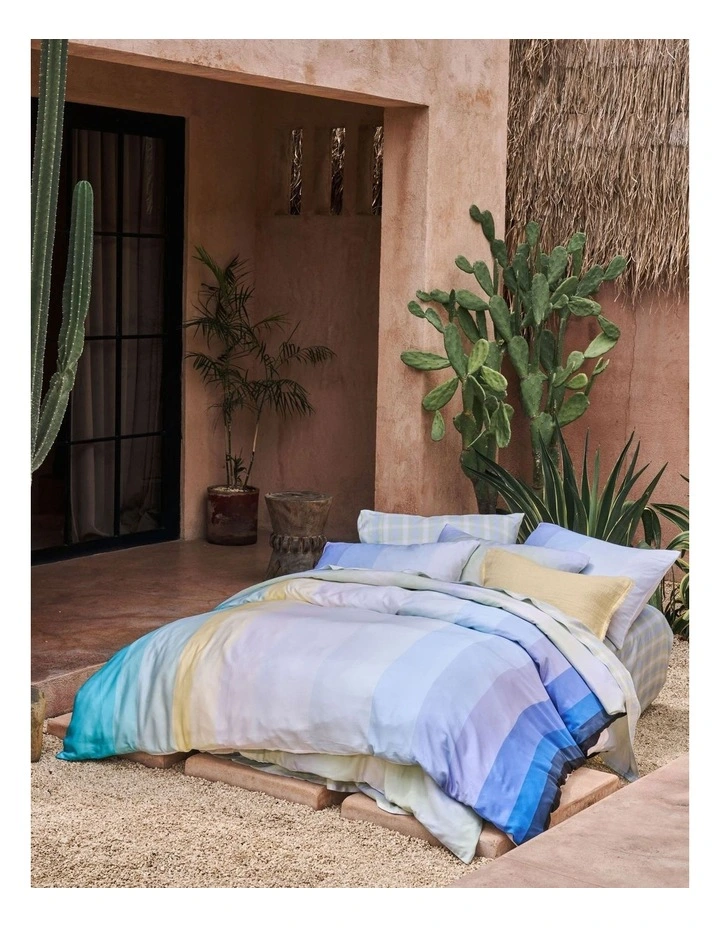 Sunrise Stripe Quilt Cover Set in Clearwater image 2