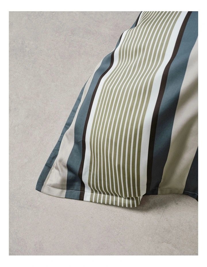 Nara Stripe Quilt Cover Set in Bluestone image 5