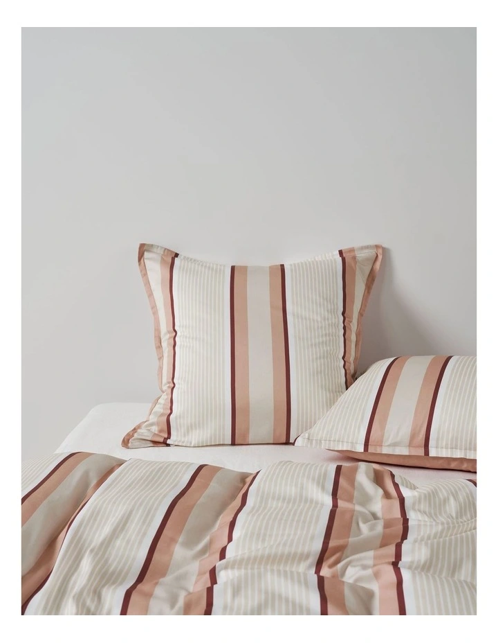 Linen House Nara Stripe Quilt Cover Set in Clay image 3