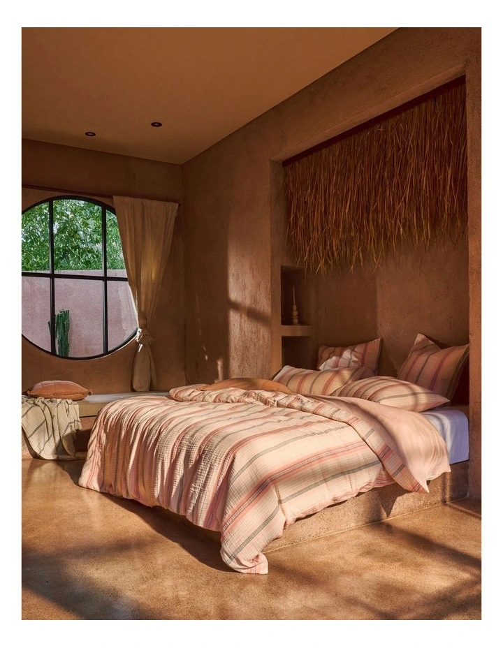 Coolum Quilt Cover Set in Papaya image 5