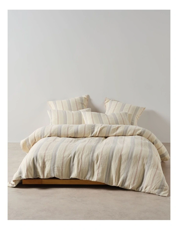 Coolum Quilt Cover Set in Silver image 1