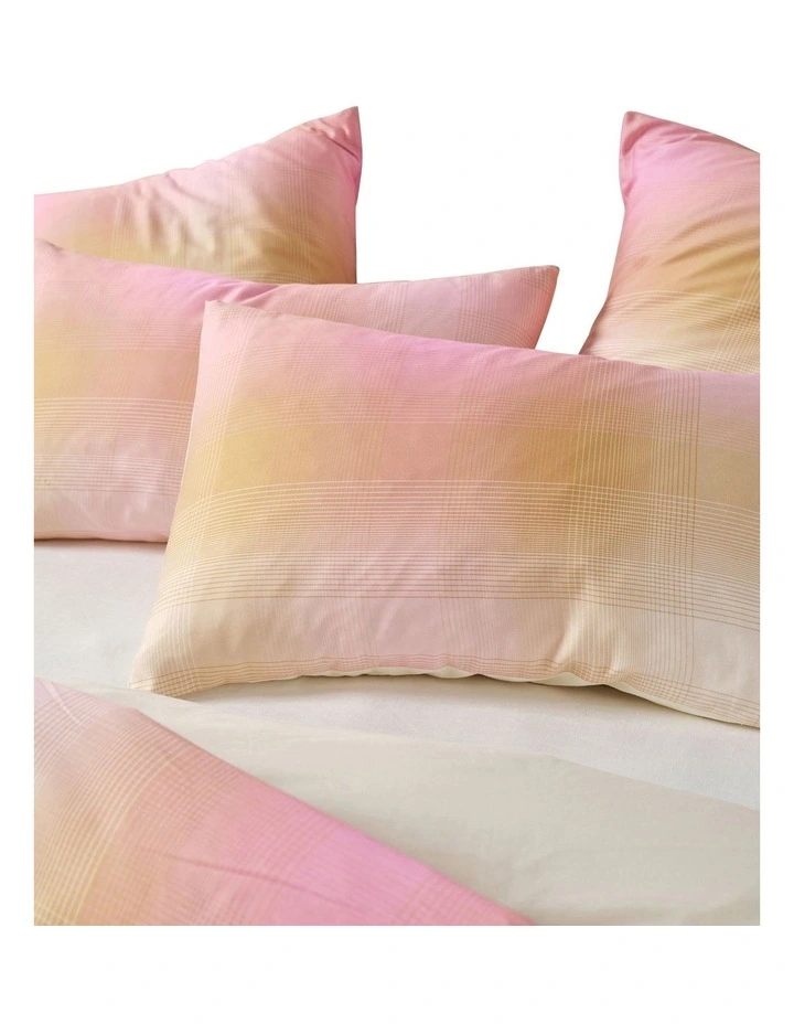Sunrise Check Quilt Cover Set in Bubblegum image 4
