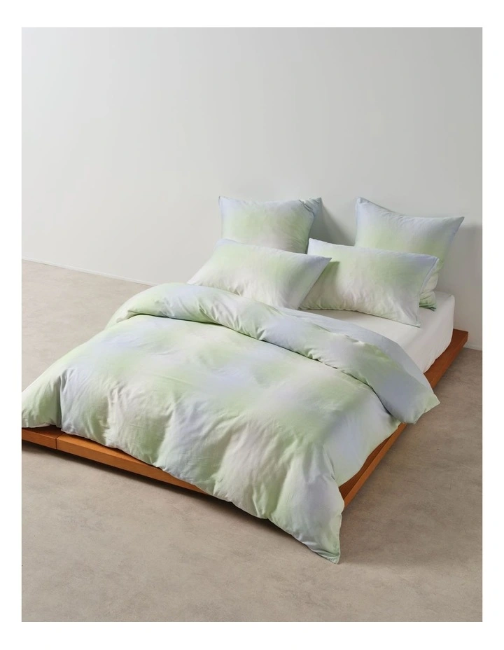 Sunrise Check Quilt Cover Set in Clearwater image 1